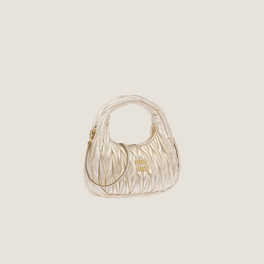 Wander matelassé nappa leather mini hobo bag - 3