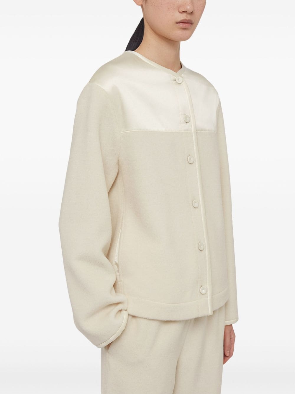 panelled fleece jacket - 4