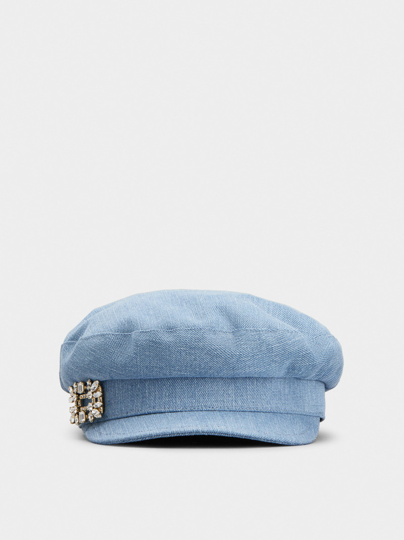 Broche Vivier Buckle Sailor 모자 에 Denim - 1