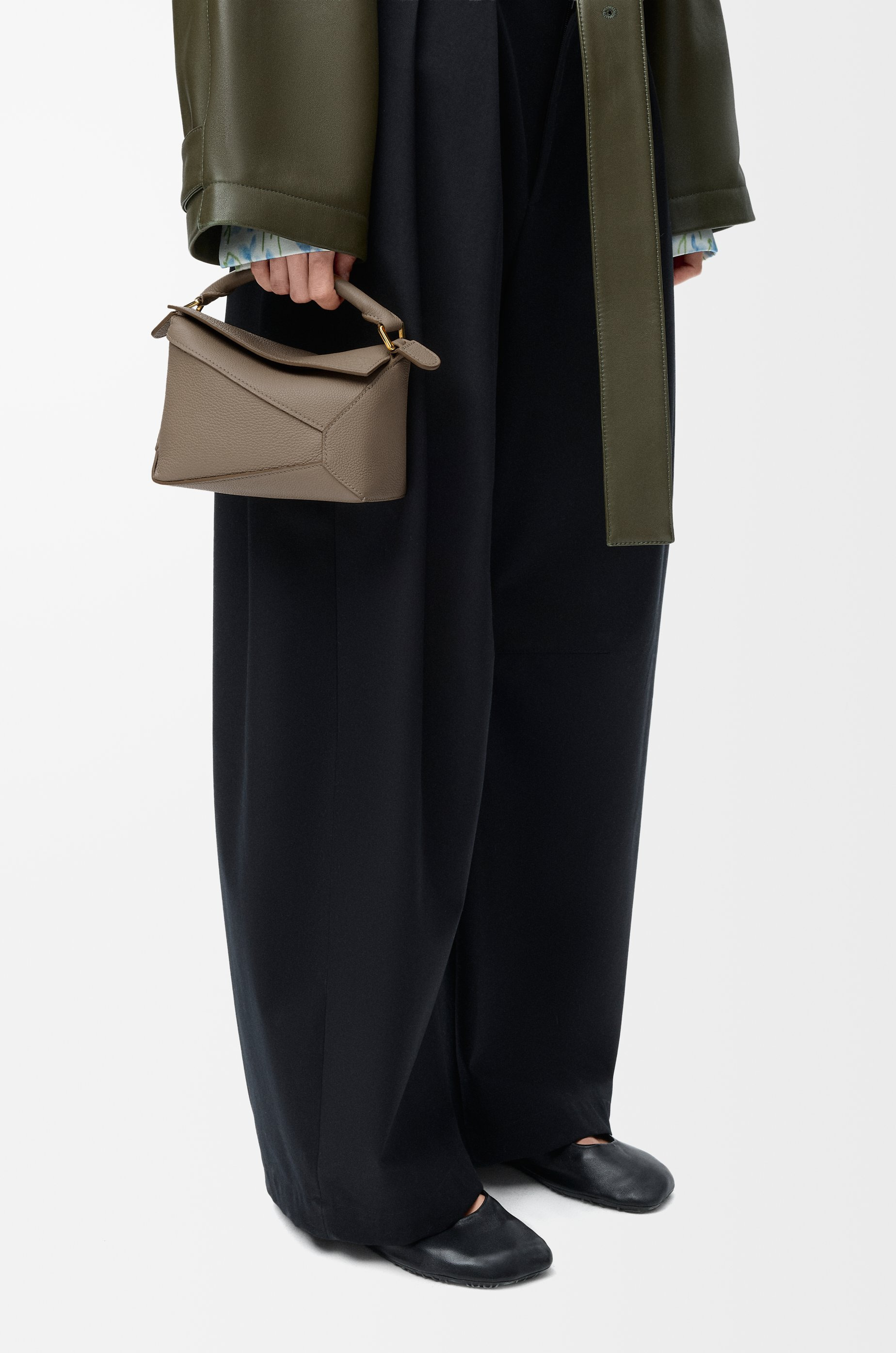 Mini Puzzle Edge bag in soft grained calfskin - 2