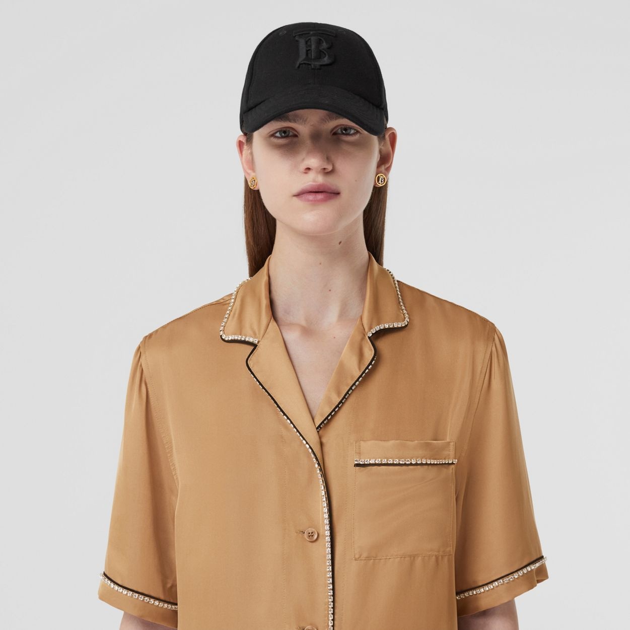 Crystal-embellished Silk Satin Blend Pyjama Shirt - 3