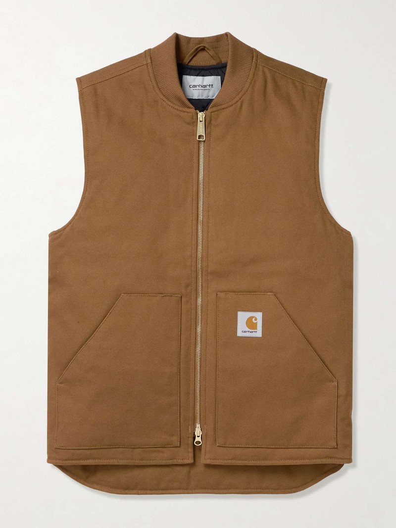 Logo-Appliquéd Cotton-Canvas Gilet 1