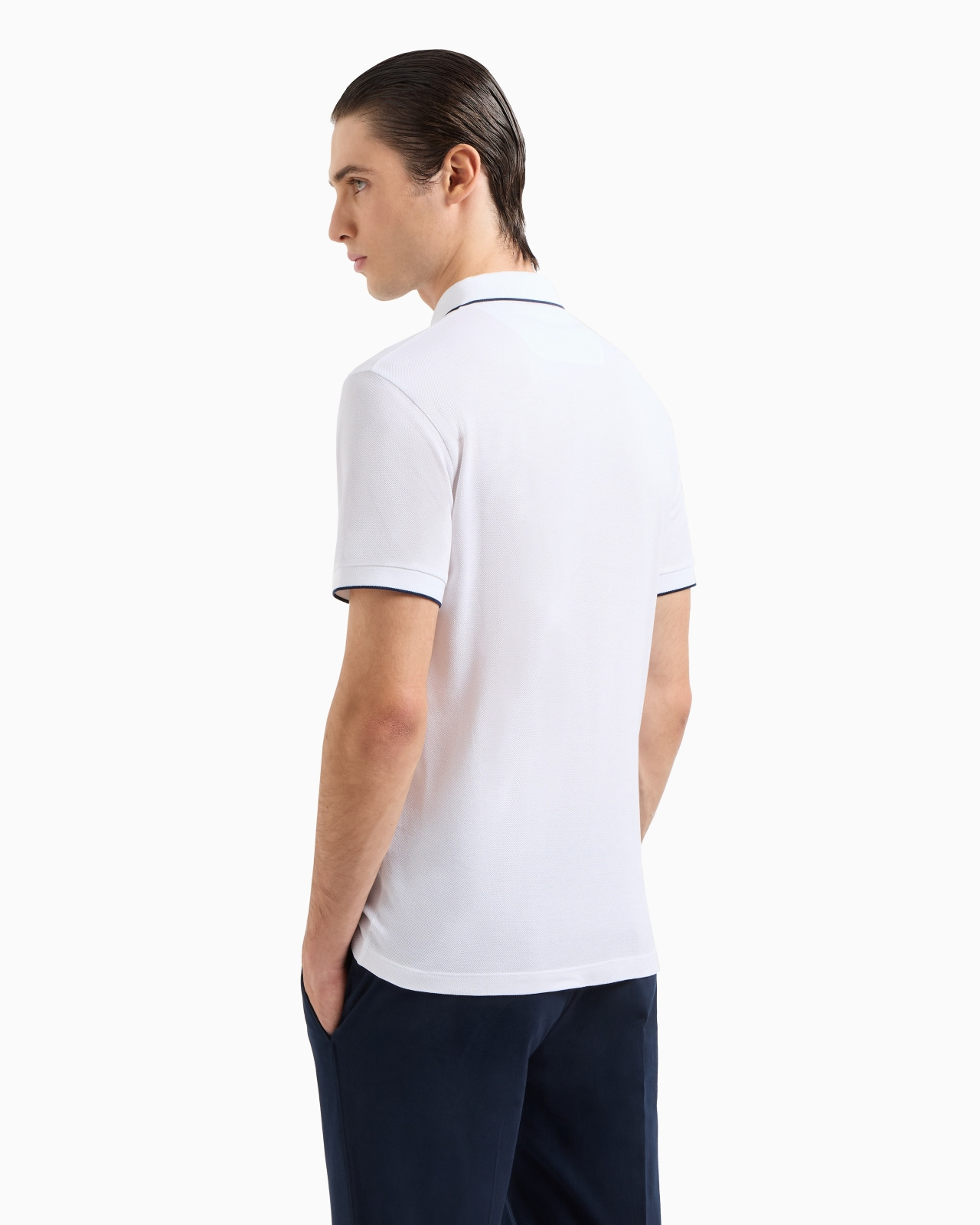 Piqué polo shirt in lisle cotton yarn - 3