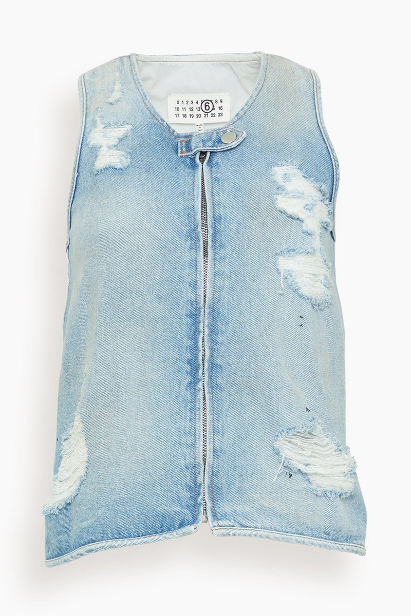 Gilet in Medium Blue 1