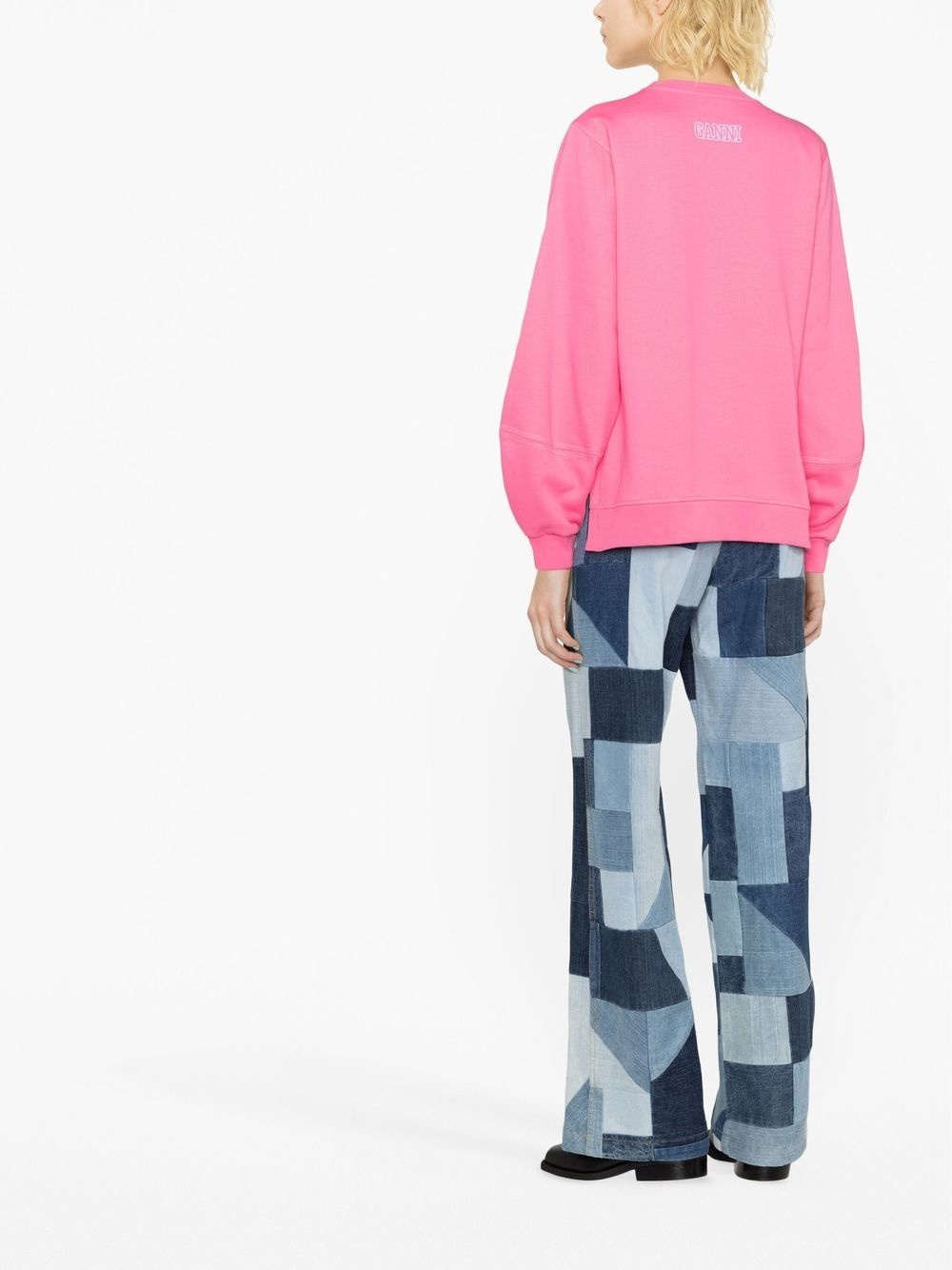 puff-sleeve organic cotton sweatshirt - 3