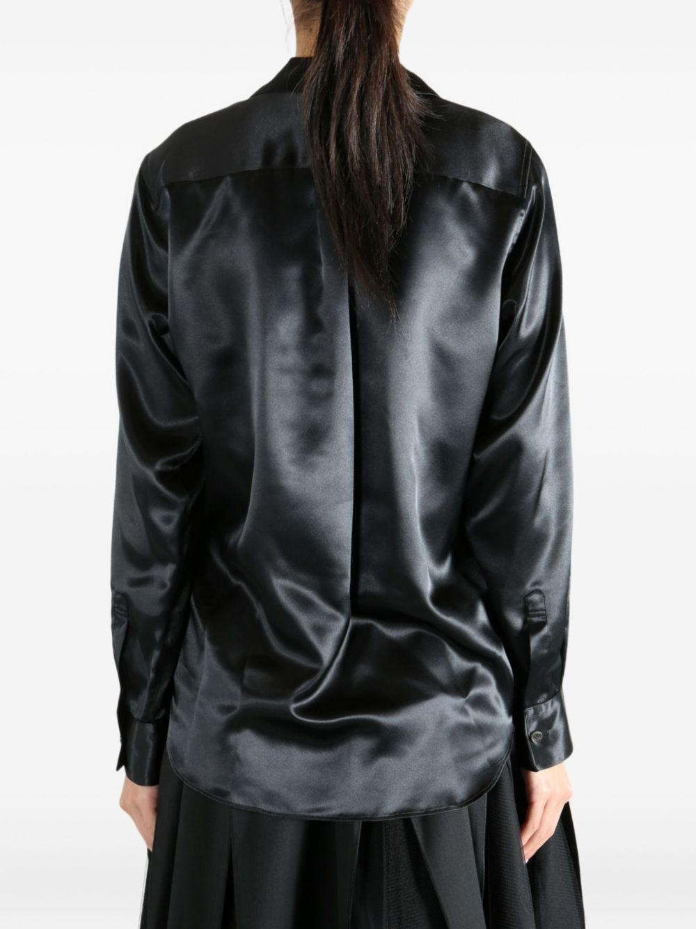 satin ruffled blouse - 5