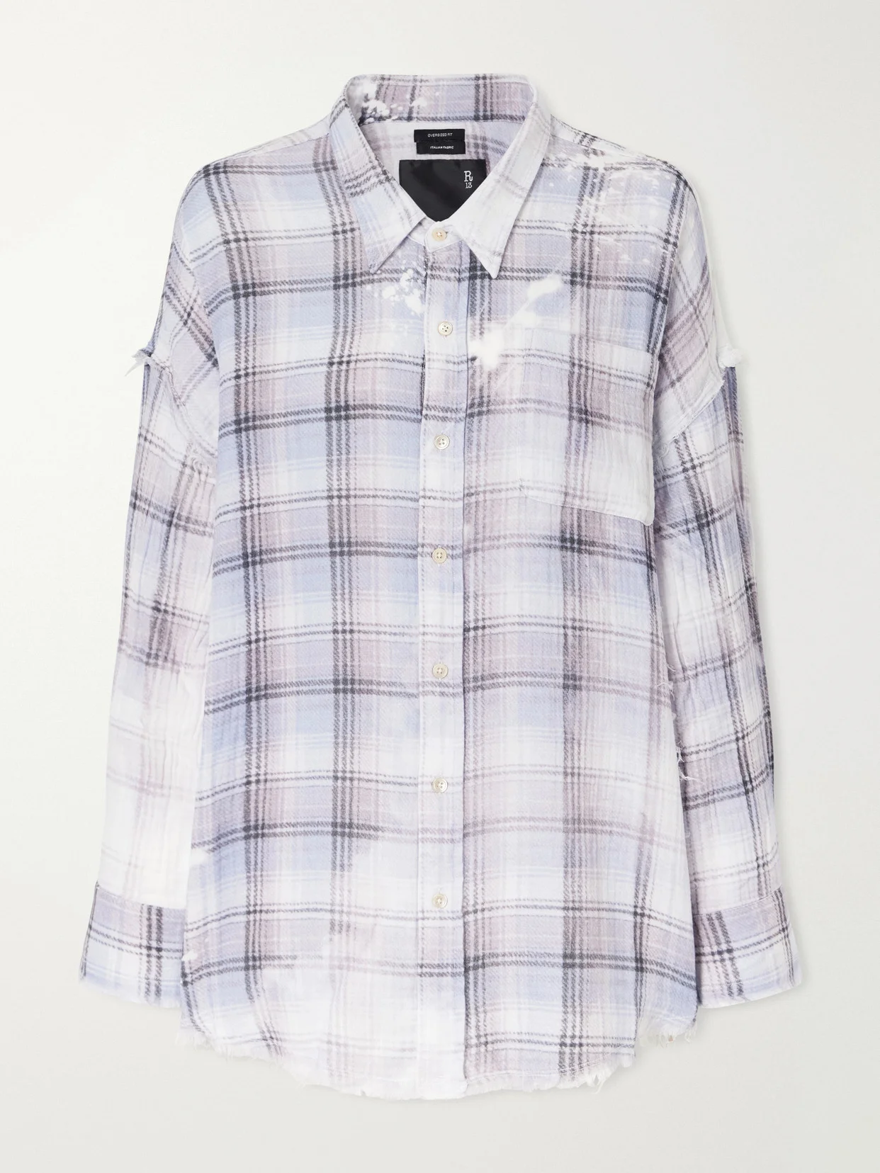 Distressed Checked Crinkled-cotton Gauze Shirt - 1