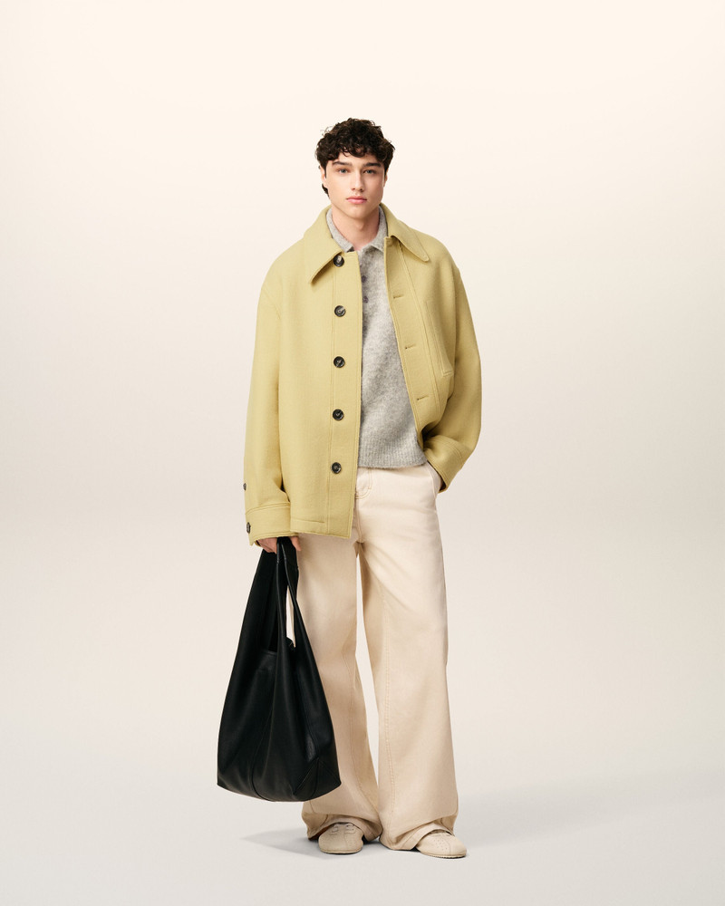 AMI Paris GREEN WOOL BUTTONED JACKET outlook