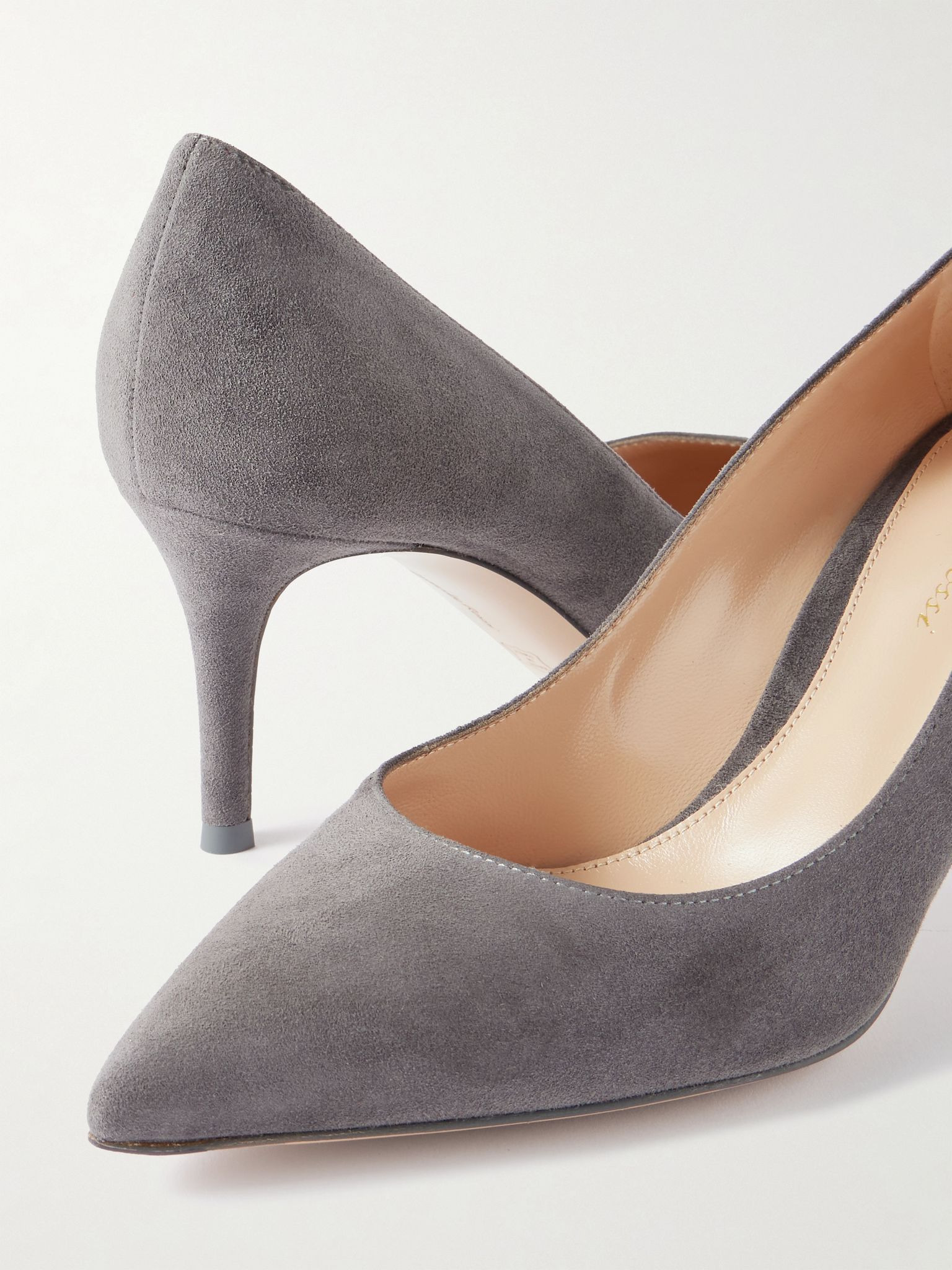 Gianvito 70 suede pumps Gray - 4