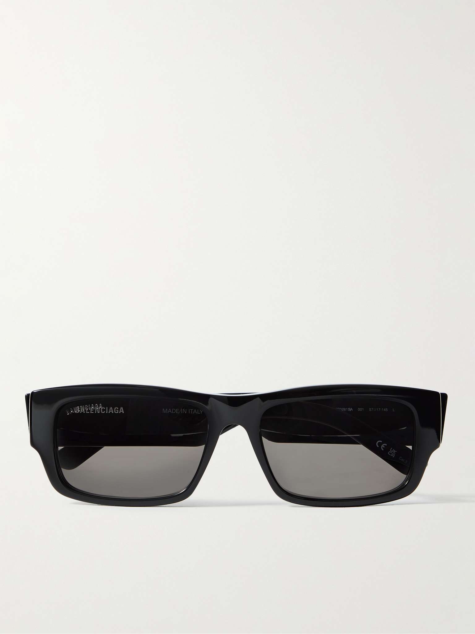 Rectangular-Frame Logo-Print Acetate Sunglasses - 1