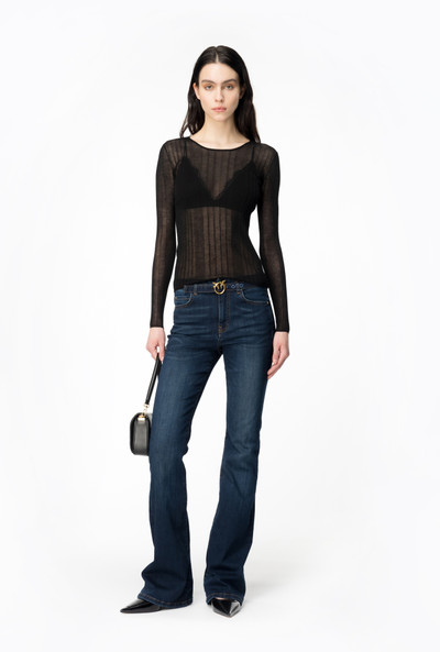 PINKO FLARED POWER STRETCH DENIM JEANS outlook