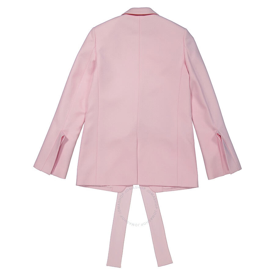Burberry Ladies Pale Candy Pink Exaggerated-Lapel Blazer - 2