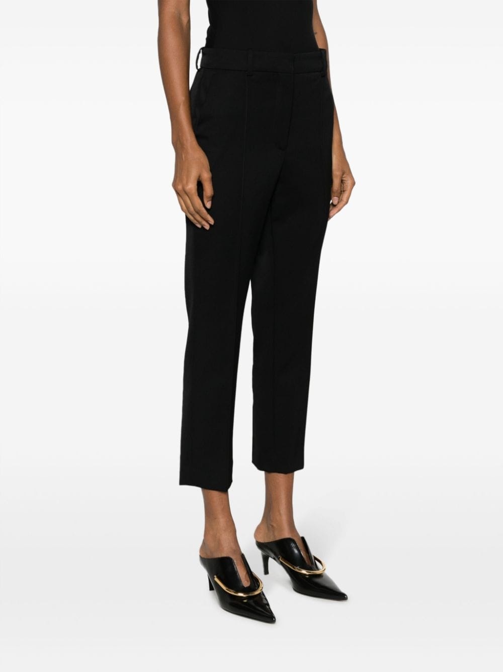 tapered-leg tailored wool trousers - 3