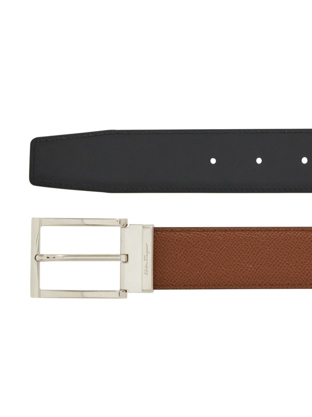 logo-engraved reversible belt - 2