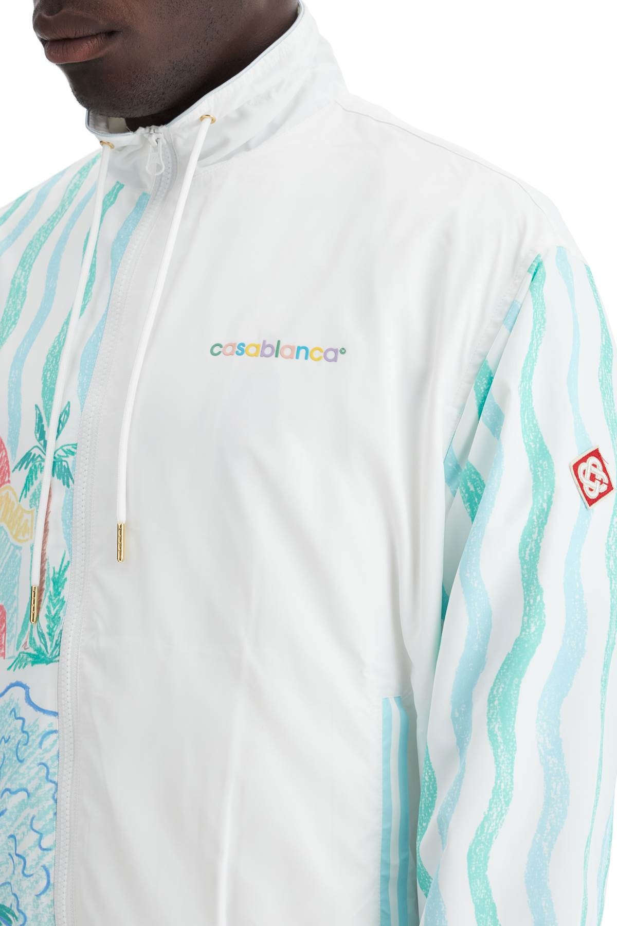 "WINDBREAKER JACKET WITH MAISON MEMPHIS PRINT" - 5