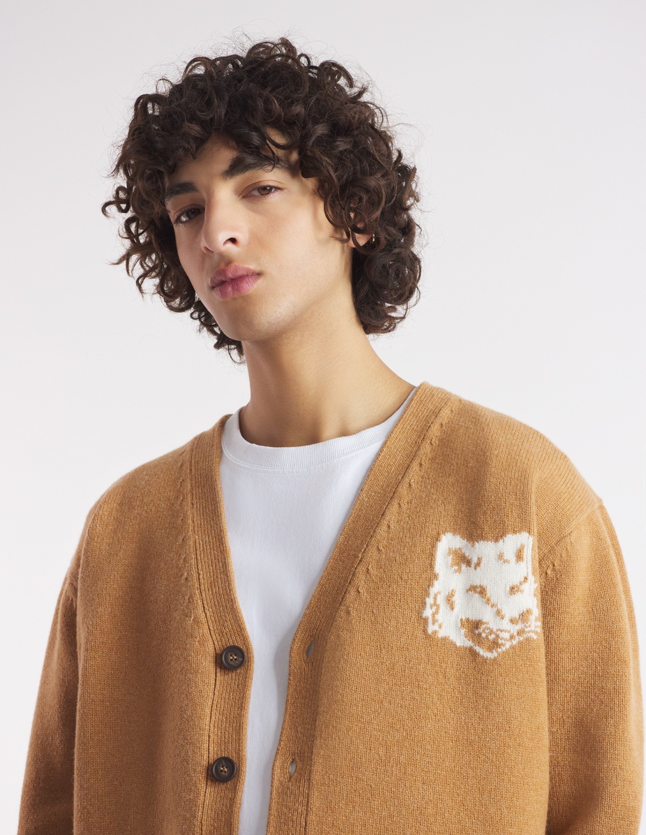 FOX HEAD INTARSIA COMFORT CARDIGAN - 3