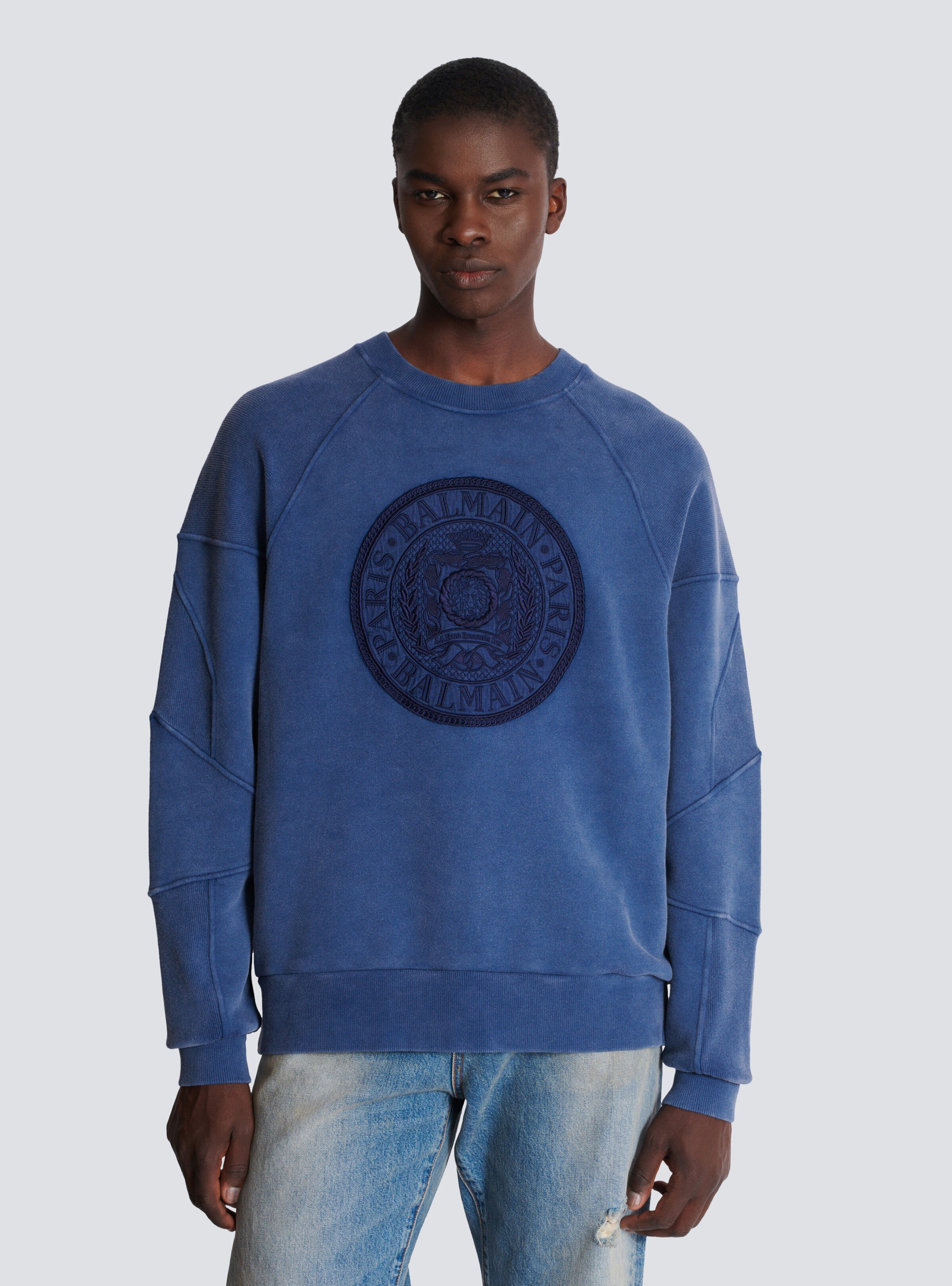 Ribbed sweatshirt with "Coin" embroidery - 6