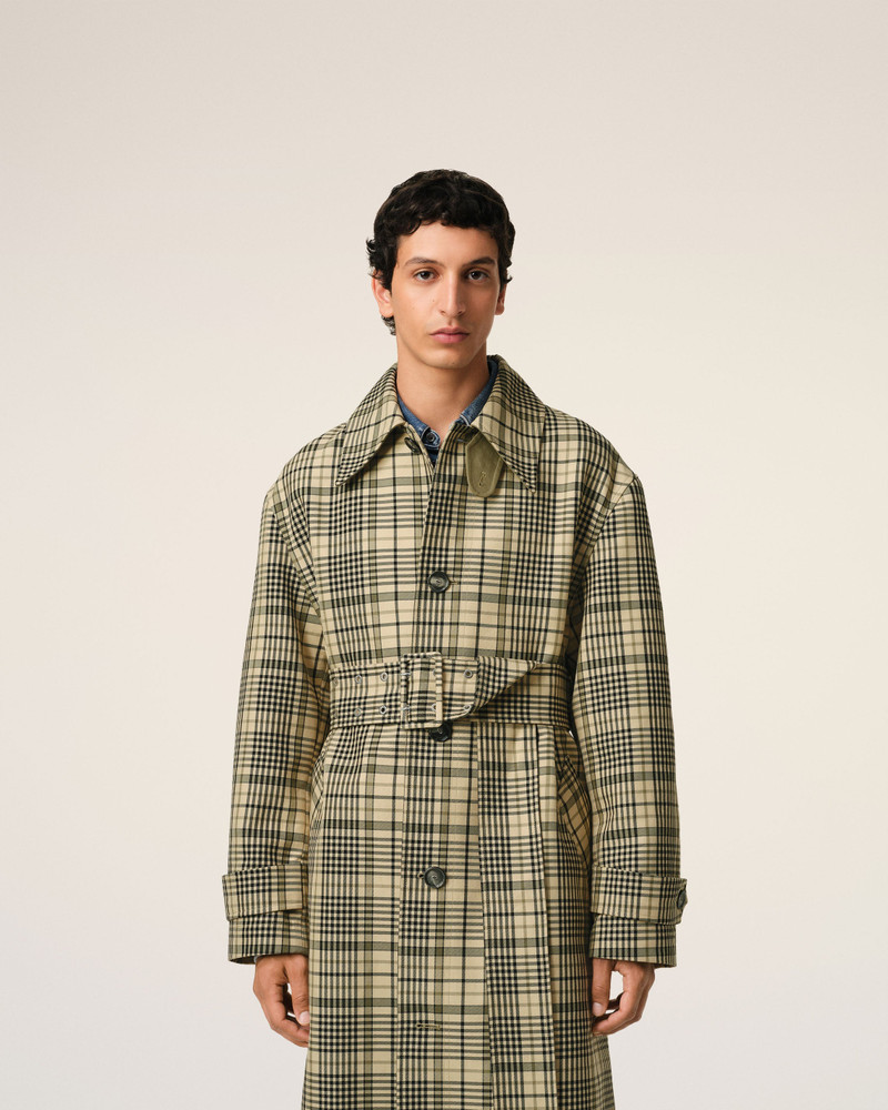 BEIGE BOUNDED BELTED MAC 3