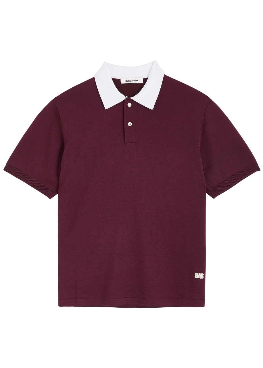 Wales Bonner Sun Wool-blend Polo Shirt - 1