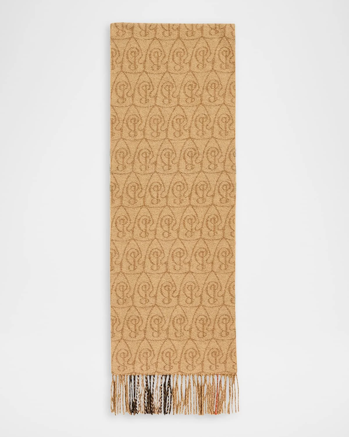 Men's Reversible B Charm and Giant Check Wool Scarf - 1