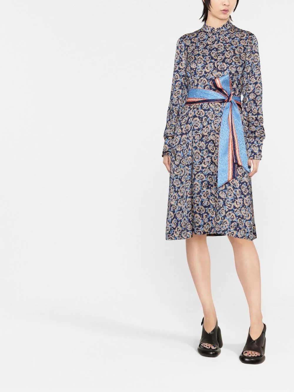 graphic-print day dress - 2