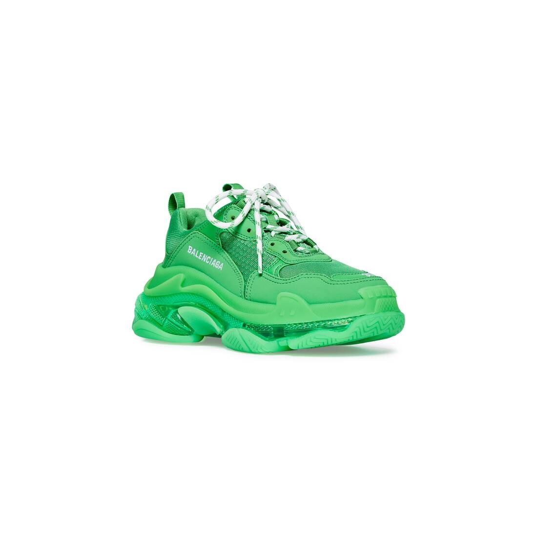 Women's Triple S Sneaker Clear Sole in Fluo Green - 2