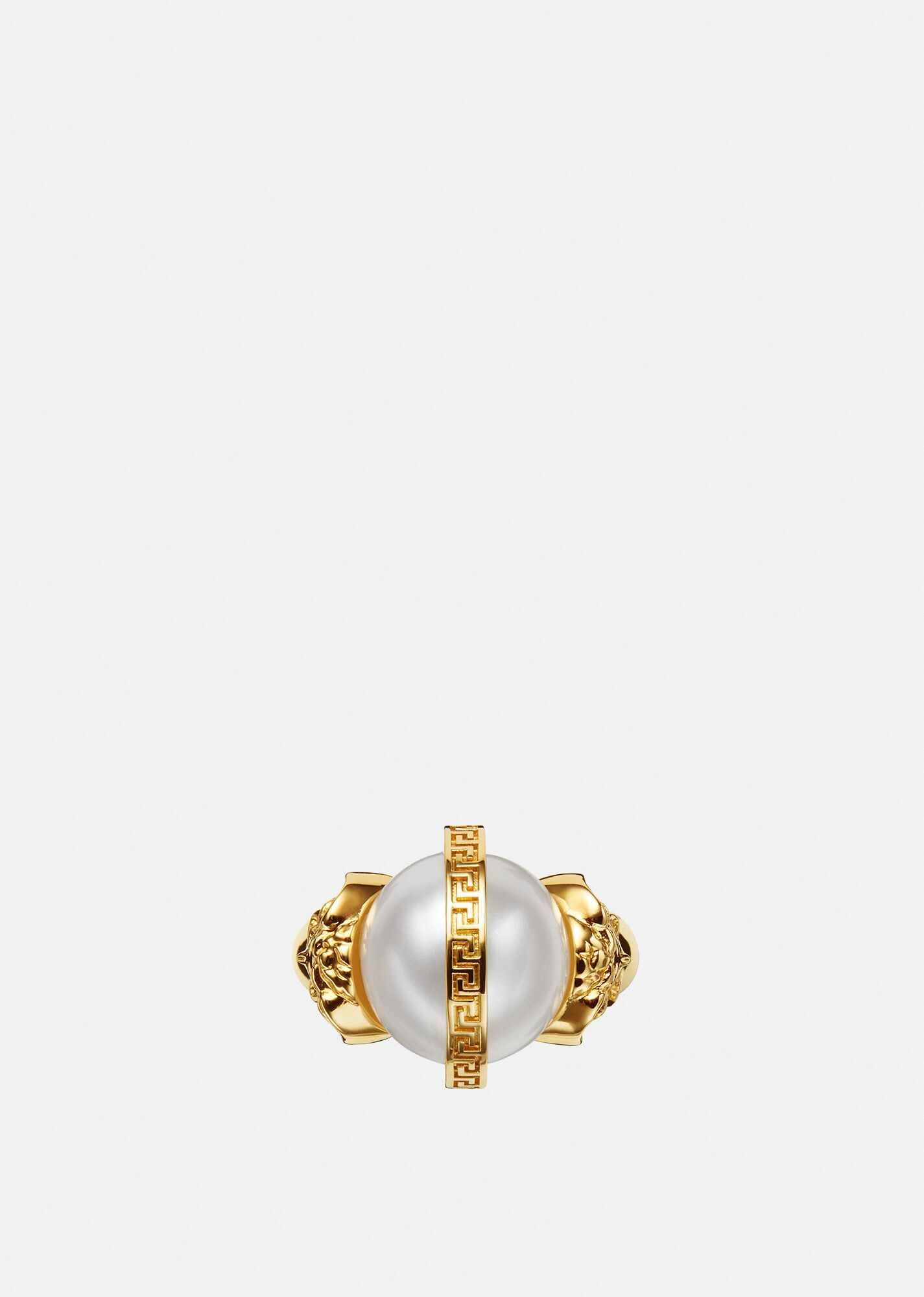 Medusa Greca Pearl Ring - 1