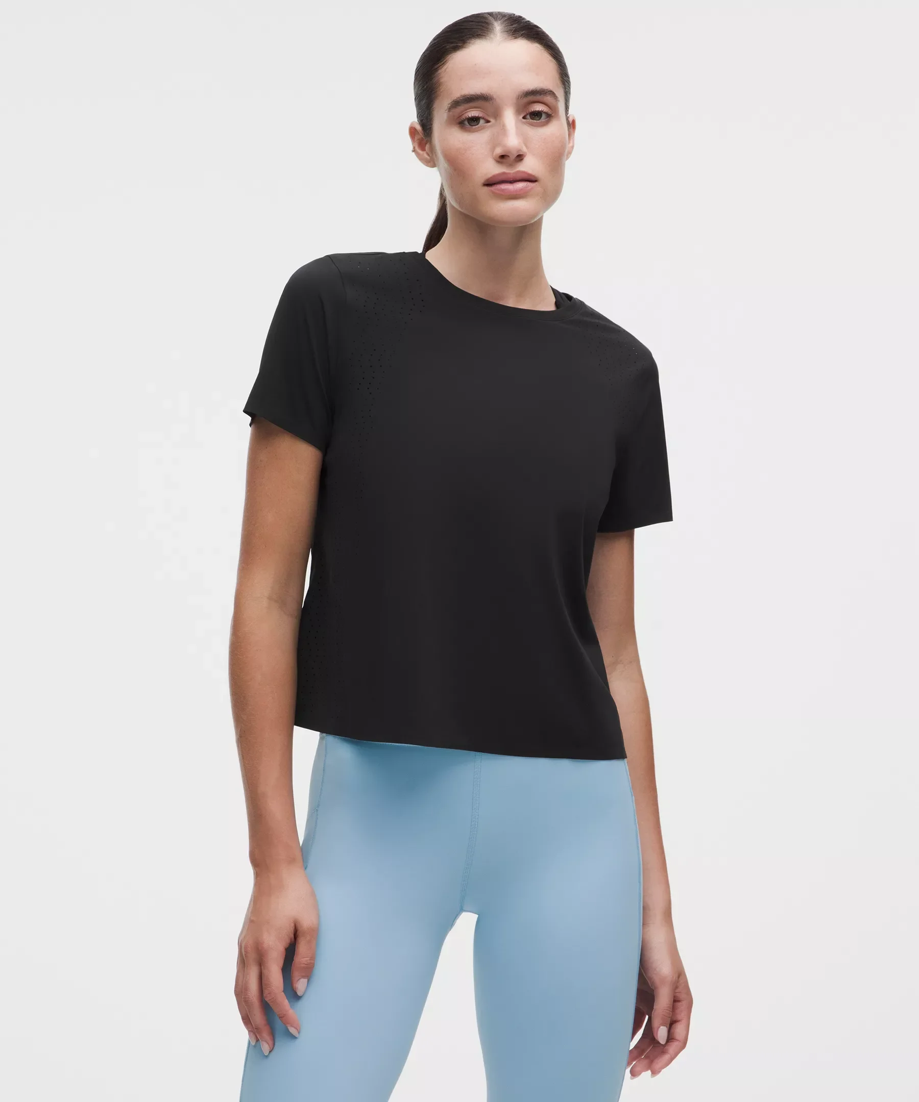 Sleek Perforated Running Short-Sleeve Shirt - 1