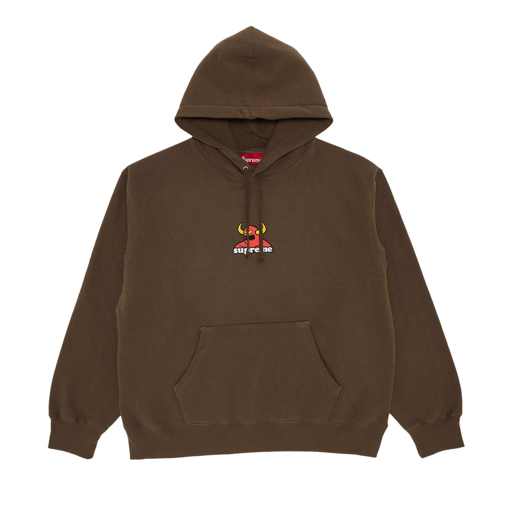 Supreme x Toy Machine Hooded Sweatshirt 'Dusty Brown' - 1