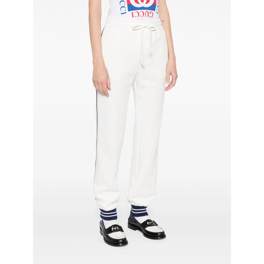 Gucci White Trousers - Track Pants Women - 5