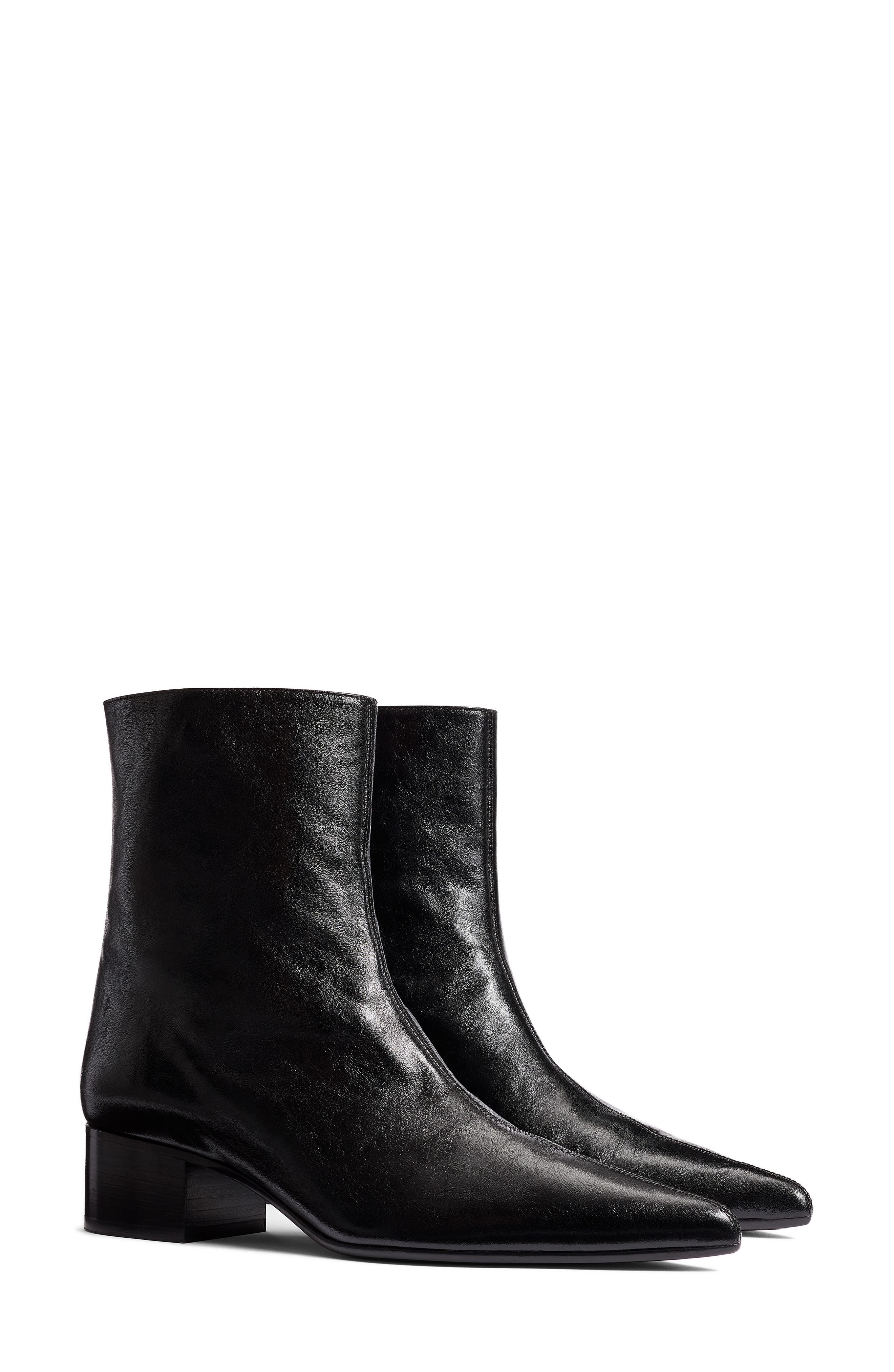 Khaite Andee Pointed Toe Ankle Boot in Black at Nordstrom - 1
