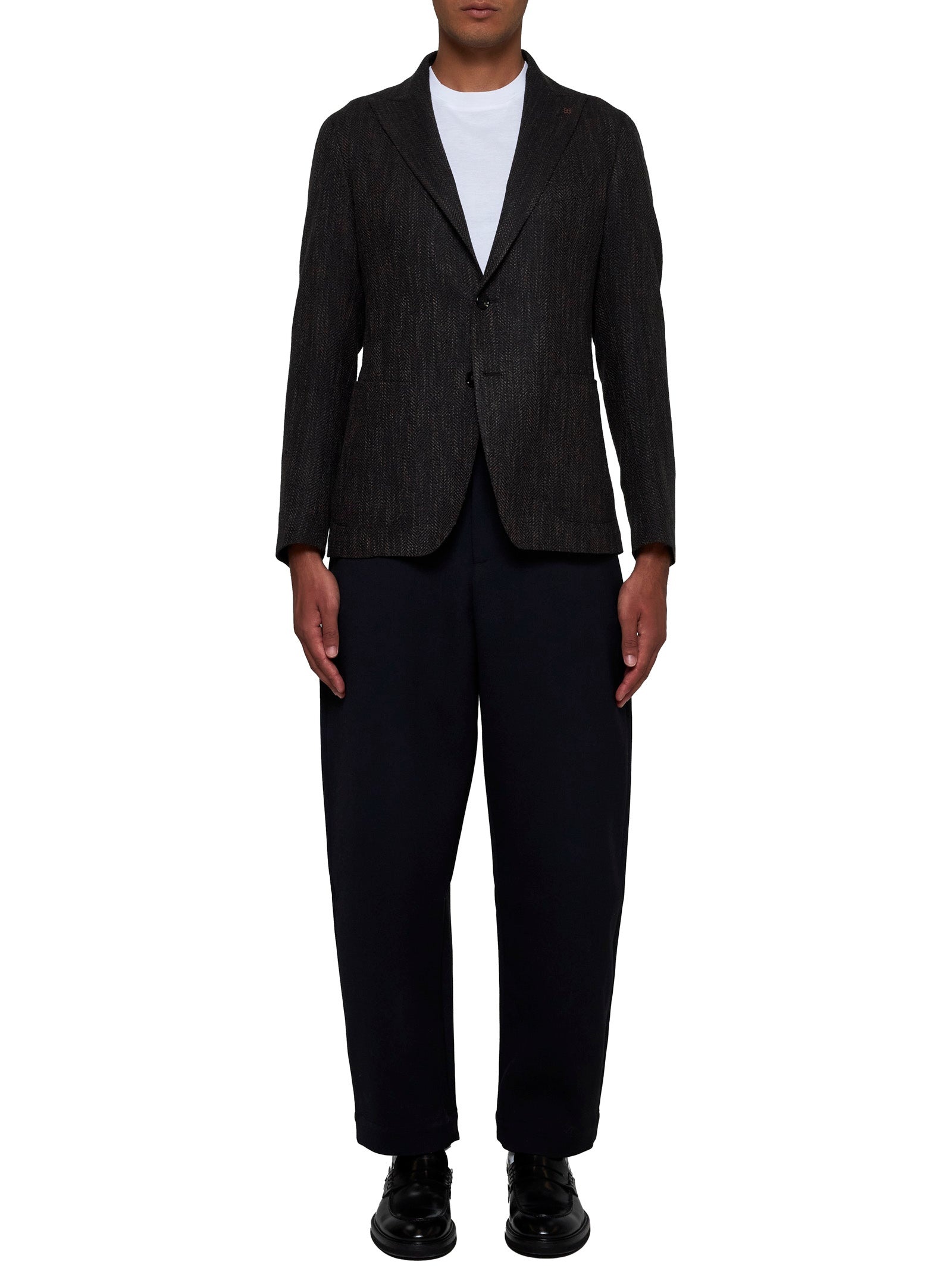 TAGLIATORE - Tagliatore Men Montecarlo Wool And Silk-Blend Blazer - 2