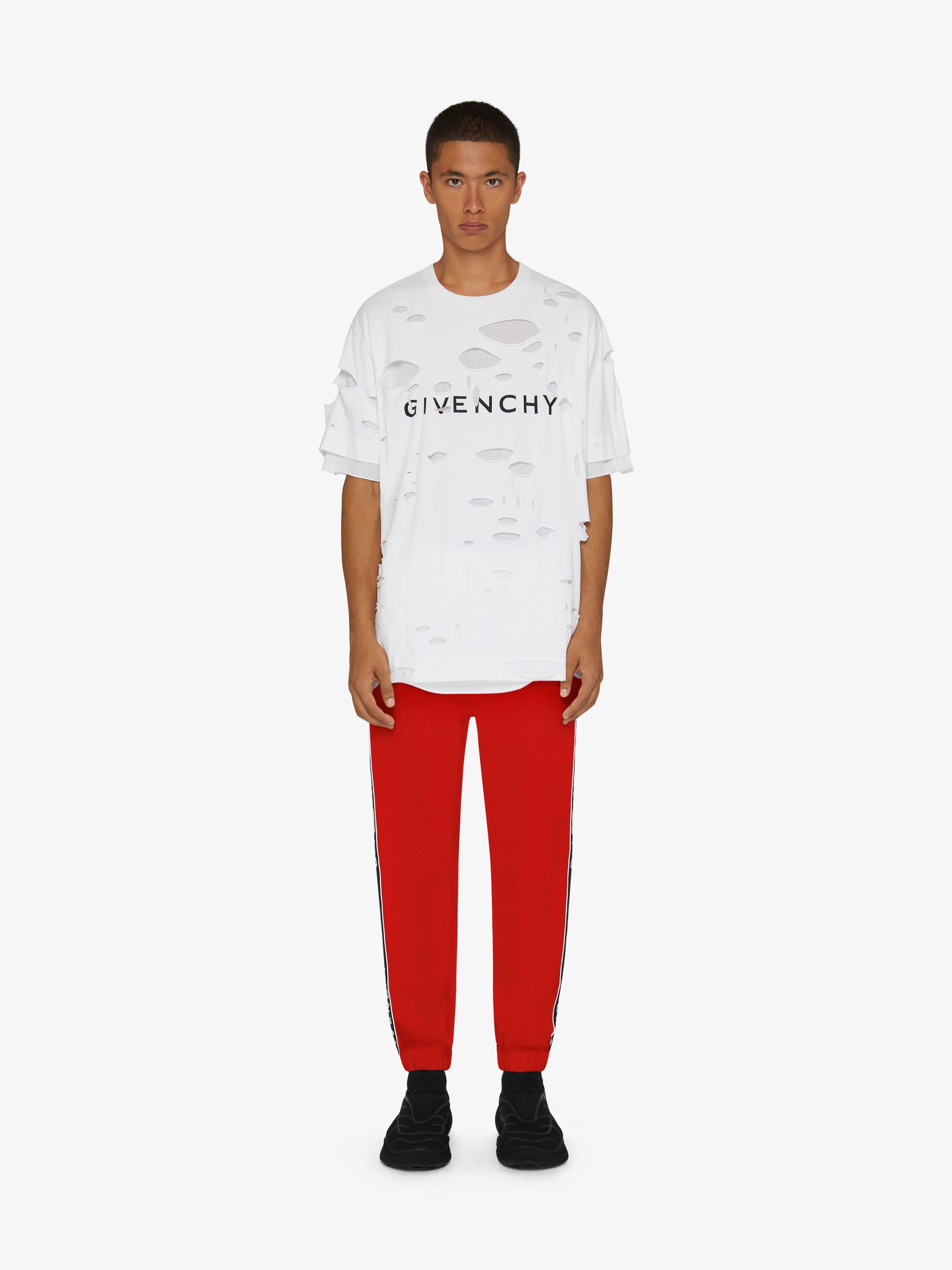 SLIM-FIT JOGGER PANTS IN JERSEY WITH GIVENCHY BANDS - 2
