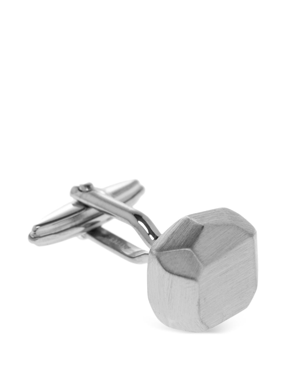 palladium-plated faceted cufflinks - 2