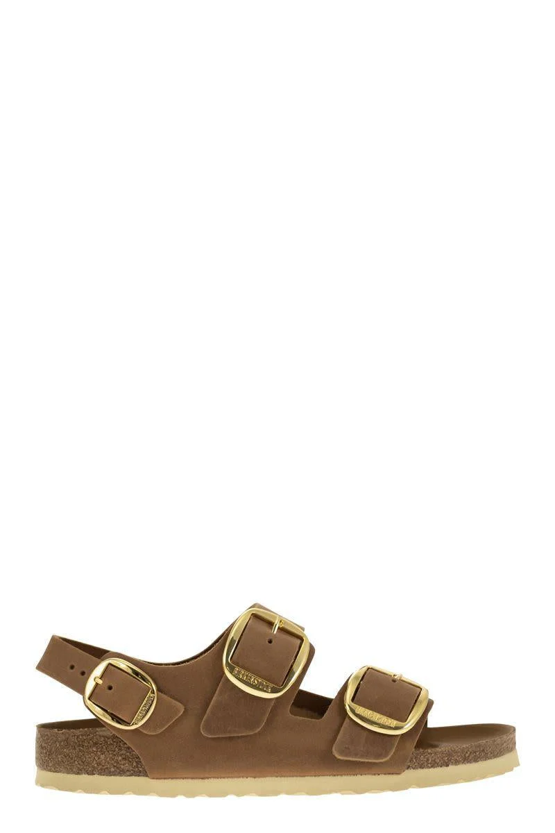 BIRKENSTOCK MILANO BIG BUCKLE - OILED LEATHER SANDAL - 1