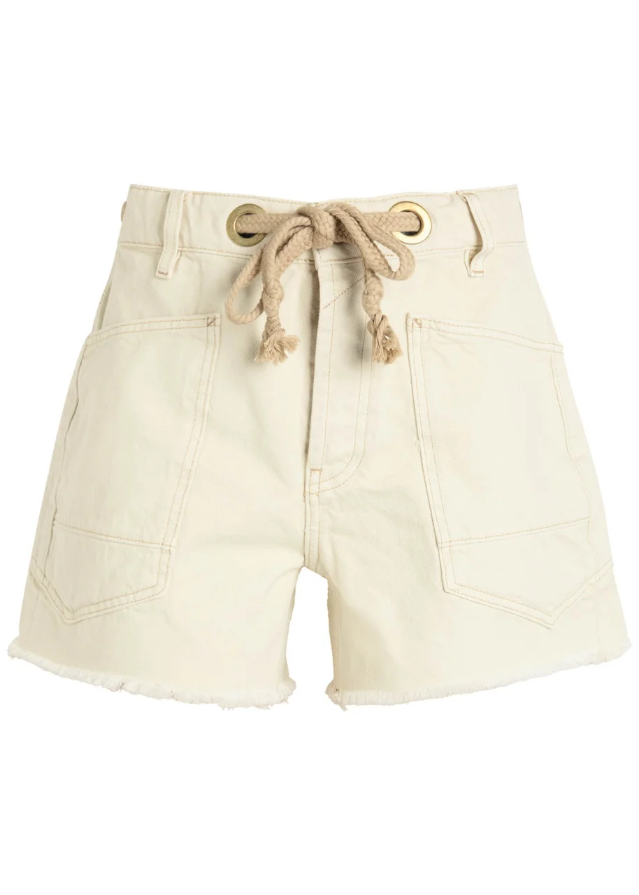 Free People Moxie Drawstring Denim Shorts - 1