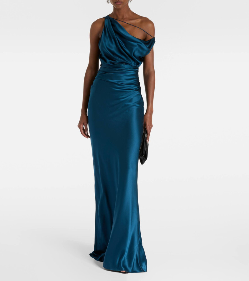 THE SEI Draped silk satin gown outlook