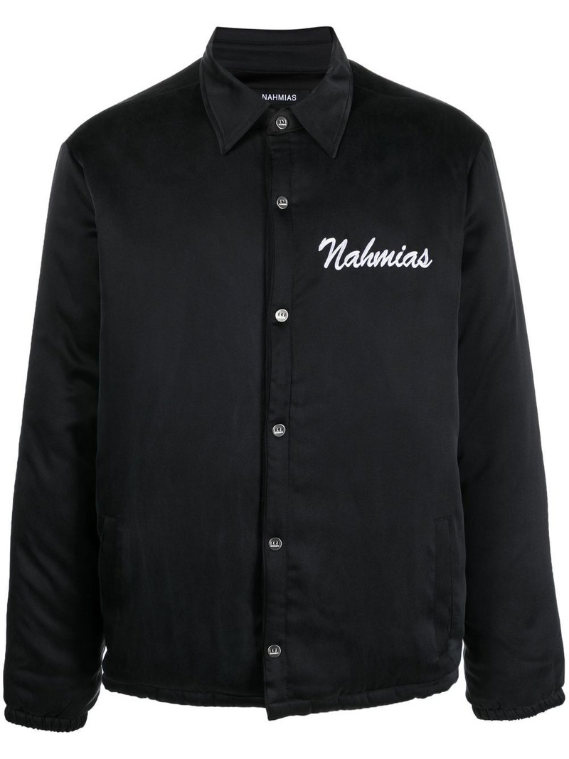 slogan-print shirt jacket 1