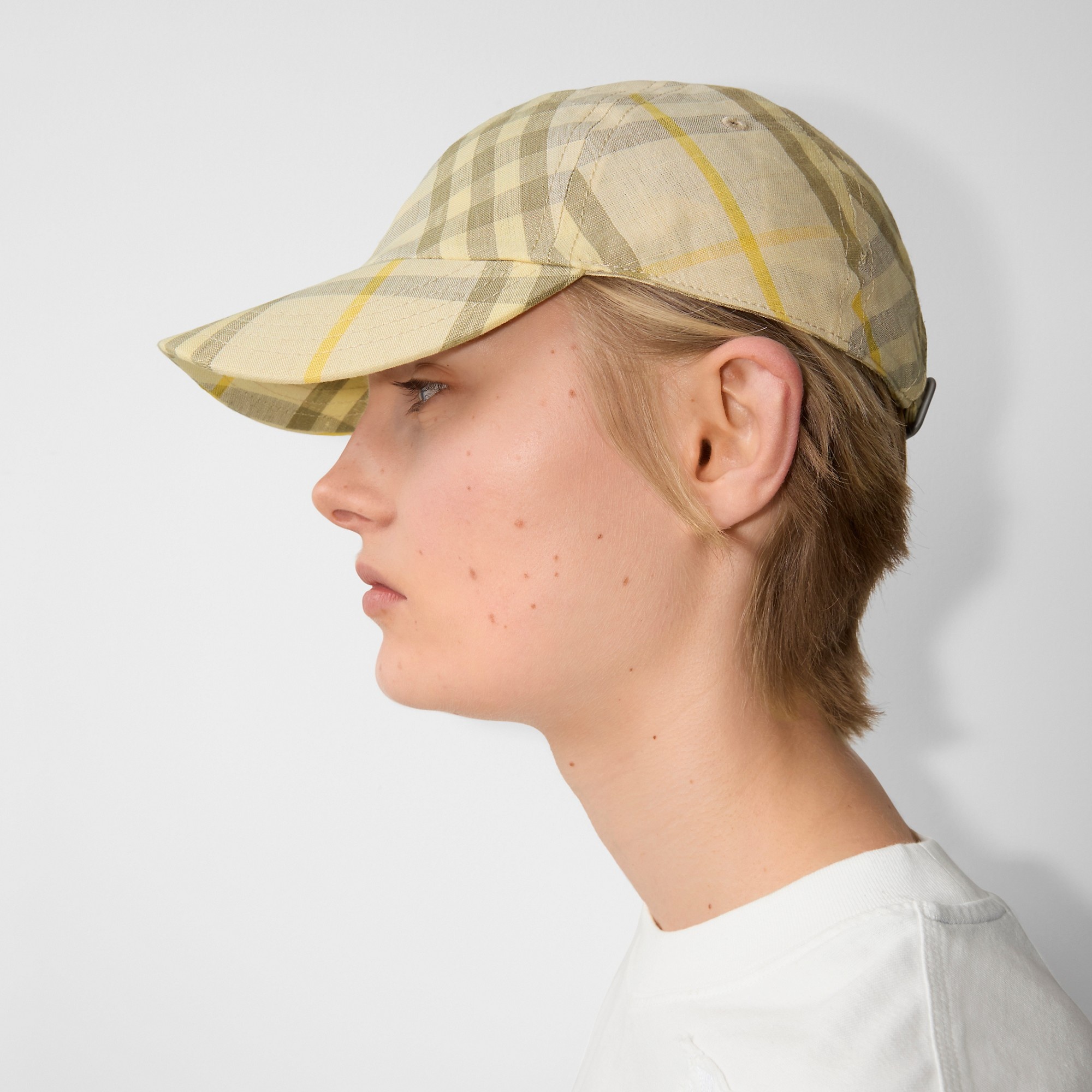 Check Linen Baseball Cap - 3