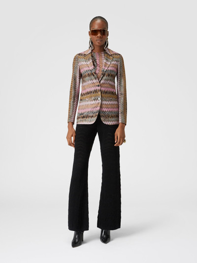 Missoni Lamé chevron viscose knit blazer outlook