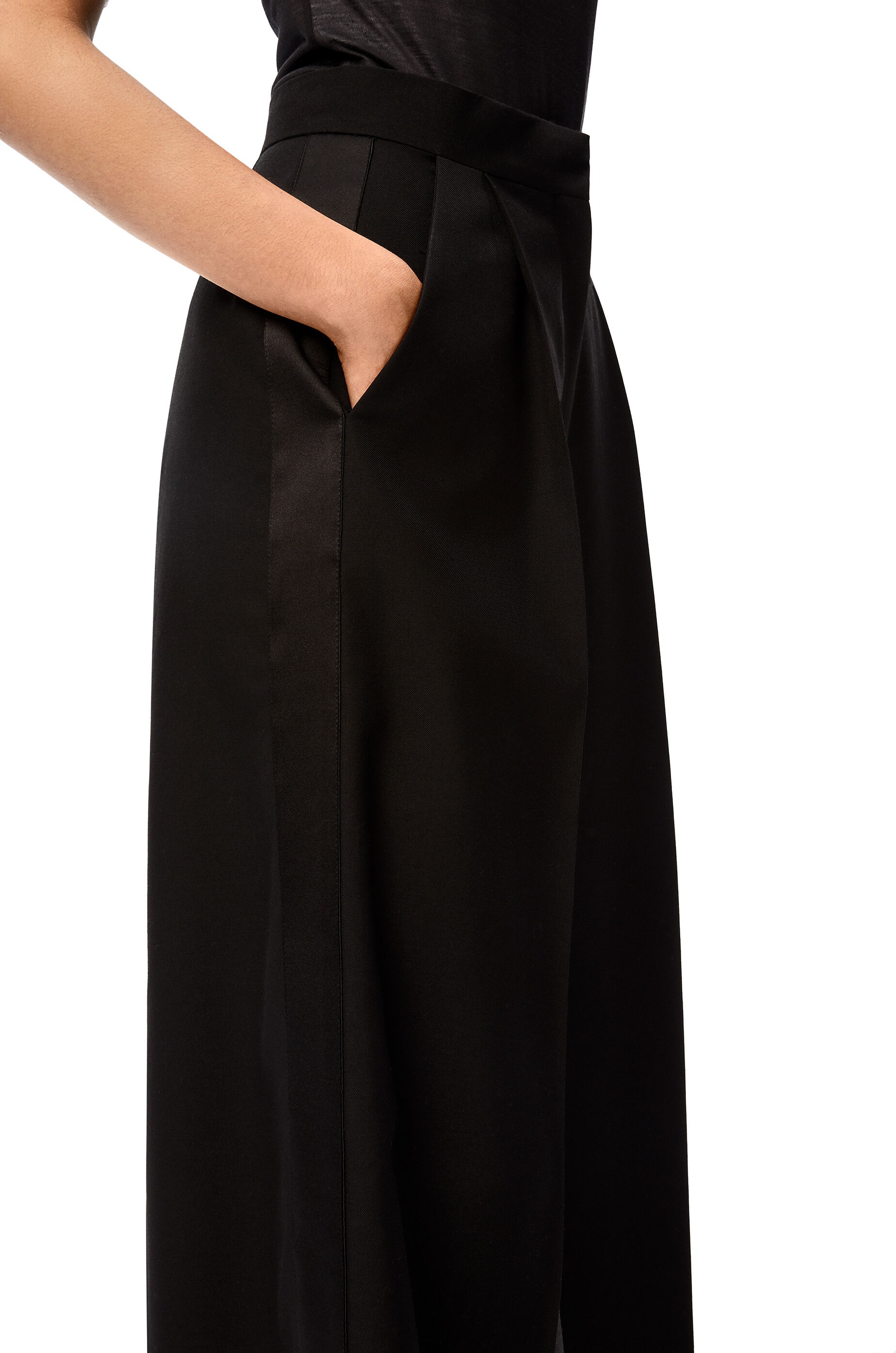 High waisted tuxedo trousers in wool - 5