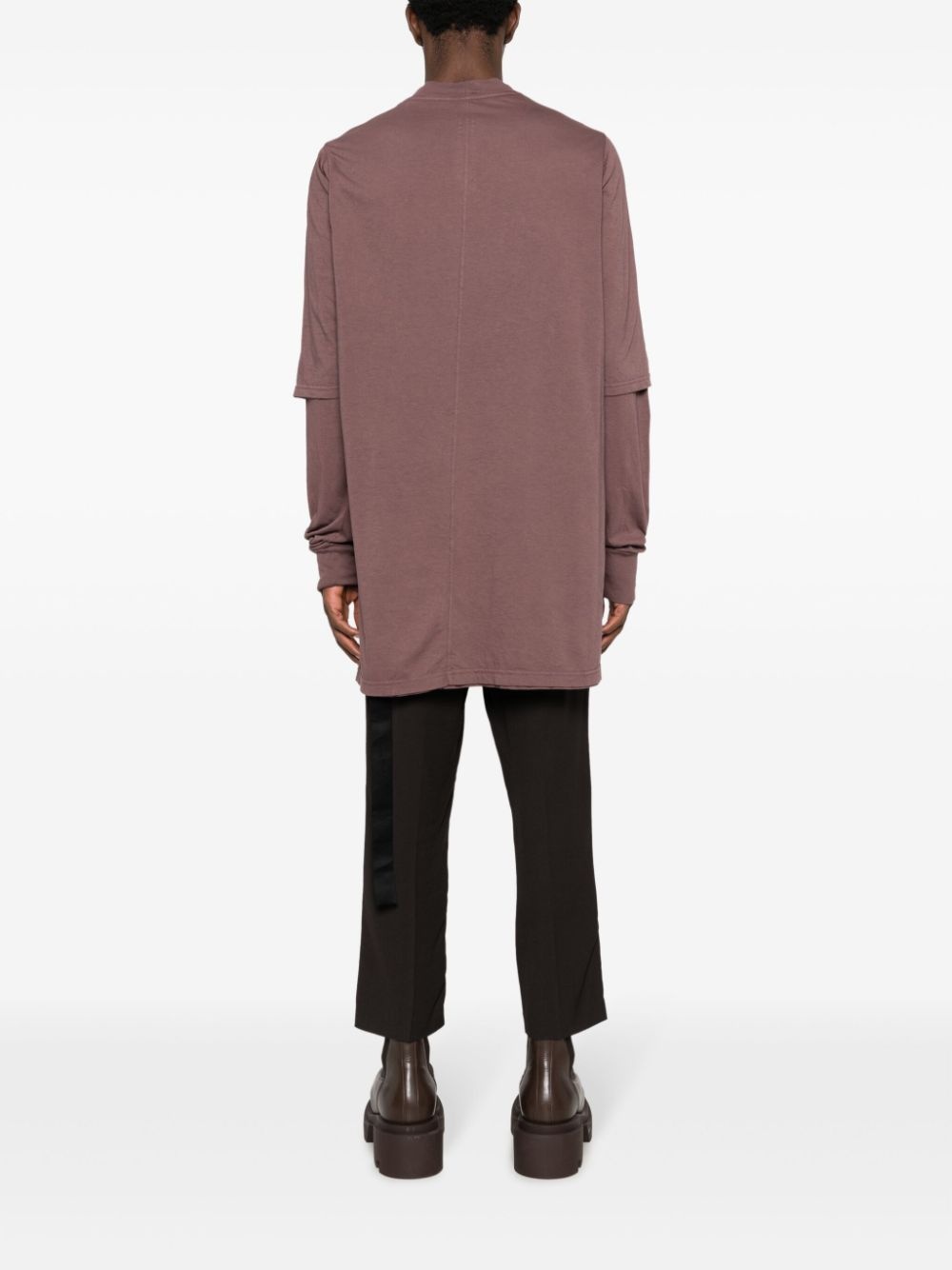 layered crew-neck T-shirt - 4