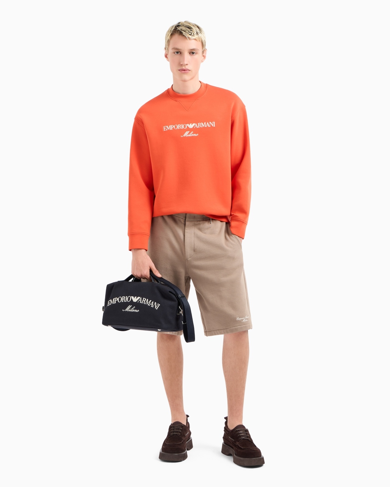 DOUBLE-JERSEY SWEATSHIRT WITH LOGO EMBROIDERY - 4