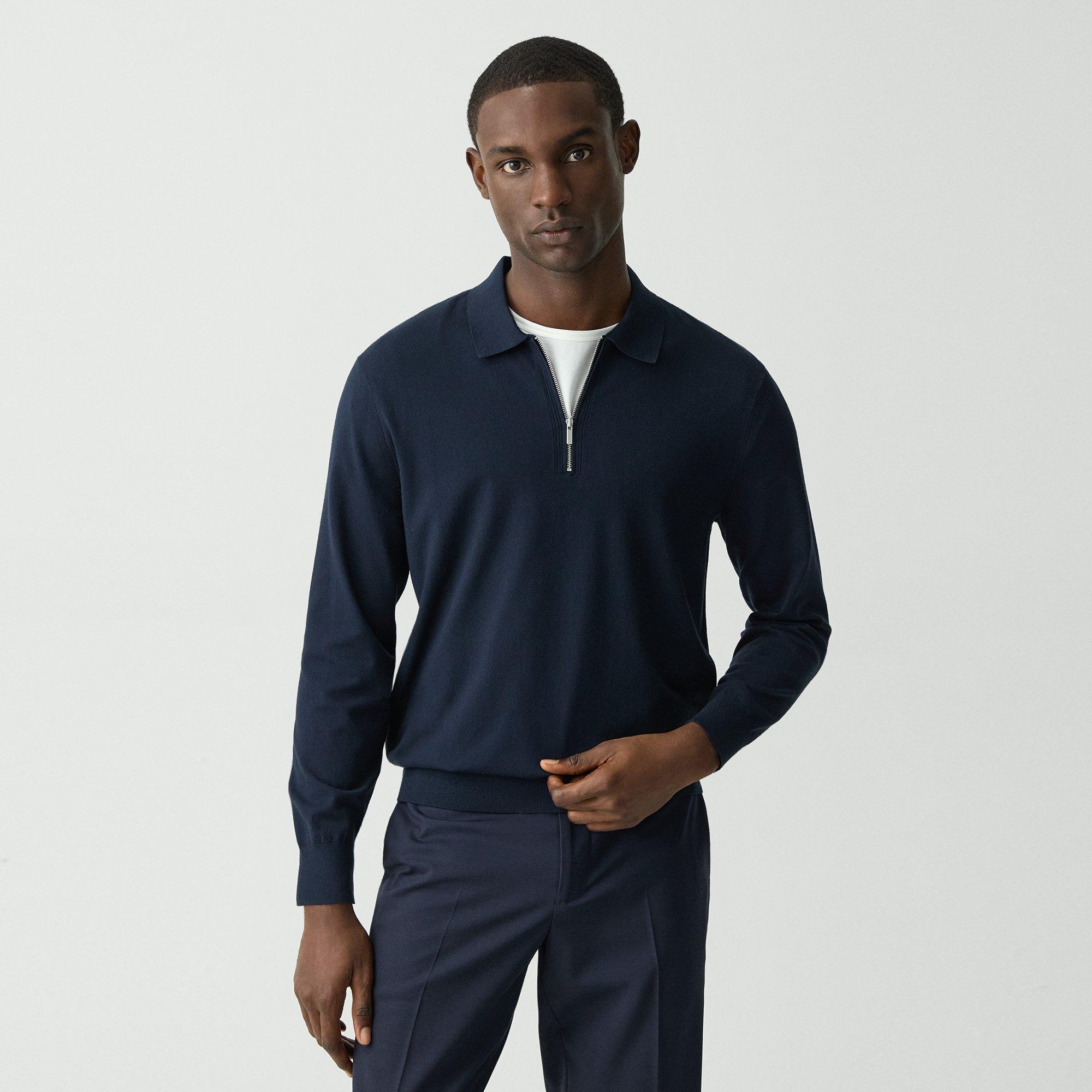 Quarter-Zip Polo Sweater in Light Bilen - 2