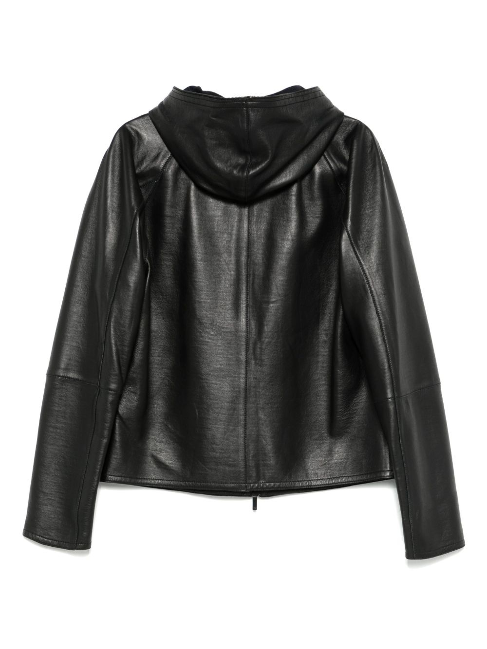 ジャケット・アウター SS2006 EMPORIO ARMANI Leather Jacket Emporio Armani Zipped Leather Jacket | Black | FARFETCH