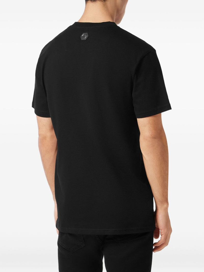 crystal-embellish cotton T-shirt 3