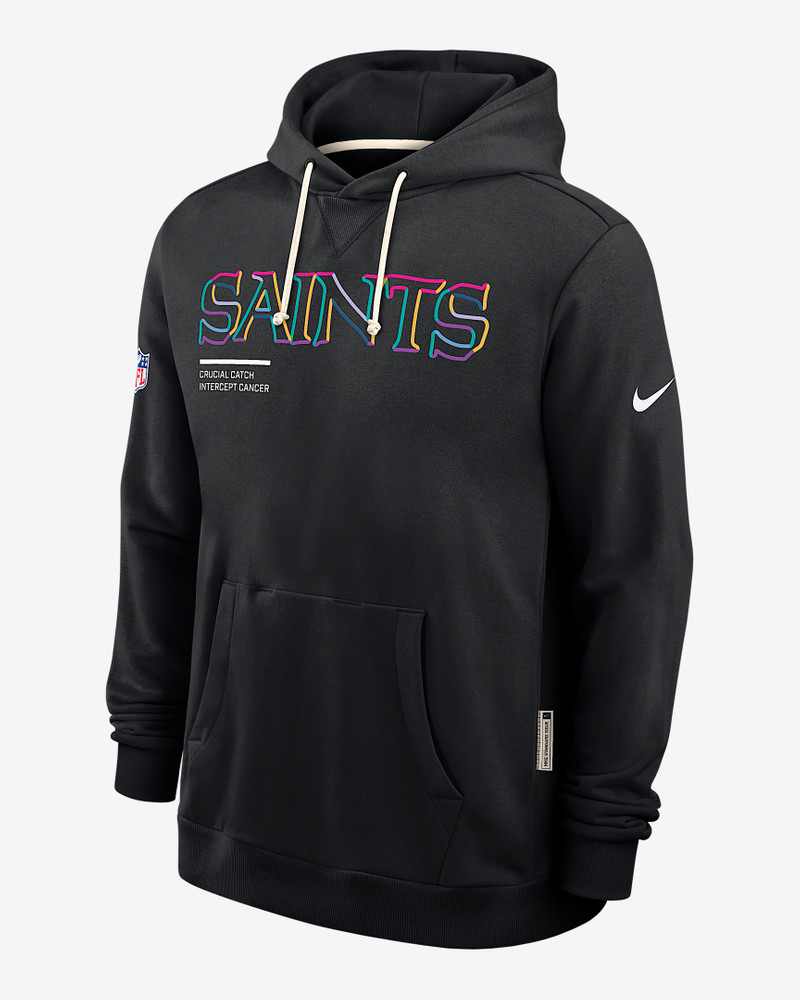New Orleans Saints Crucial Catch Sideline Men's Nike Dri-FIT NFL Pullover Hoodie 1