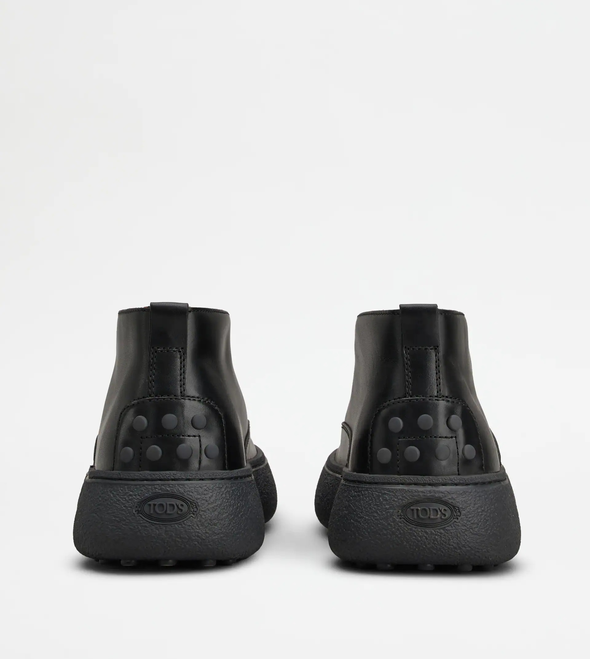 TOD'S W. G. DESERT BOOTS IN LEATHER - BLACK - 2