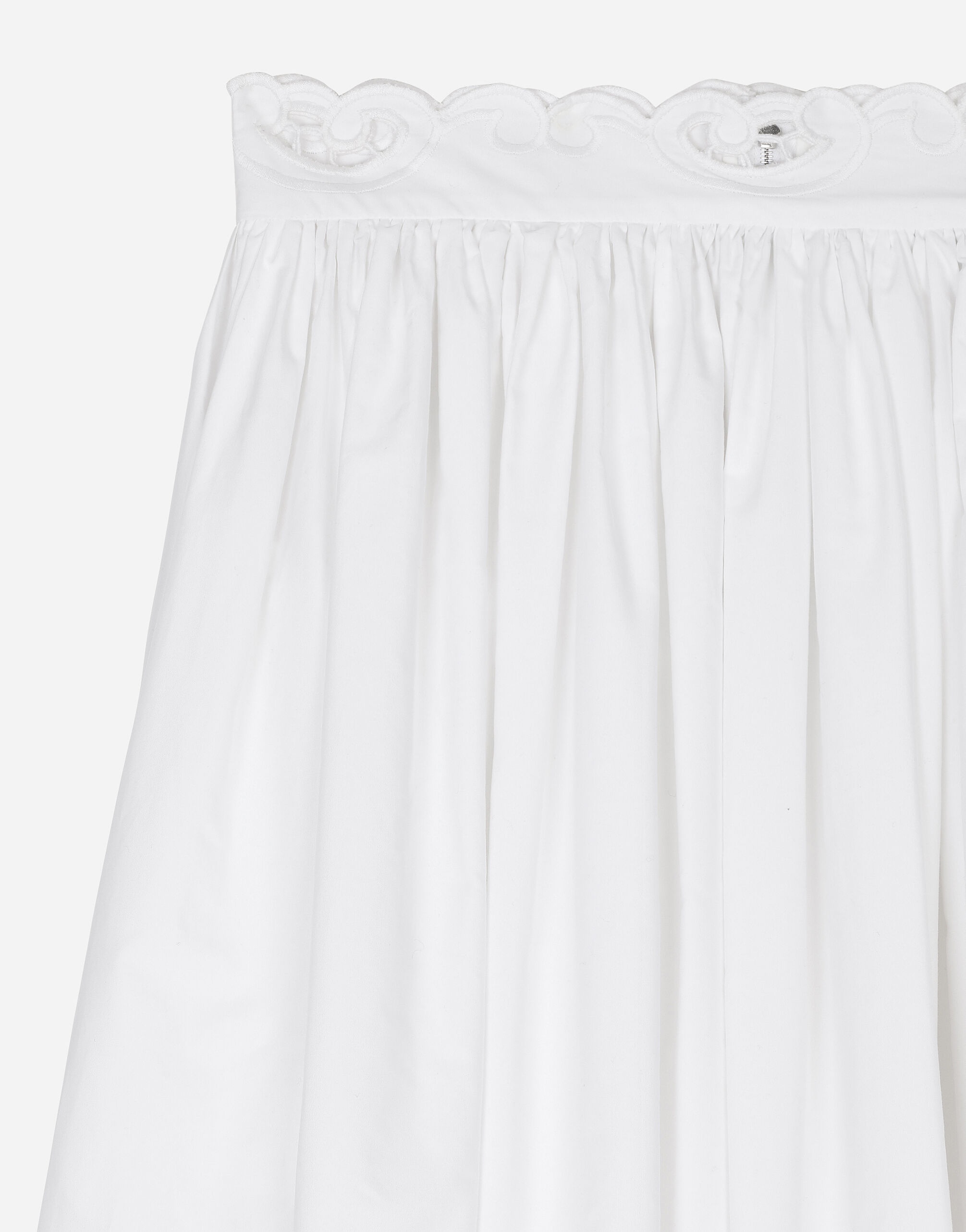 Long cotton circle skirt with cut-out detailing - 6