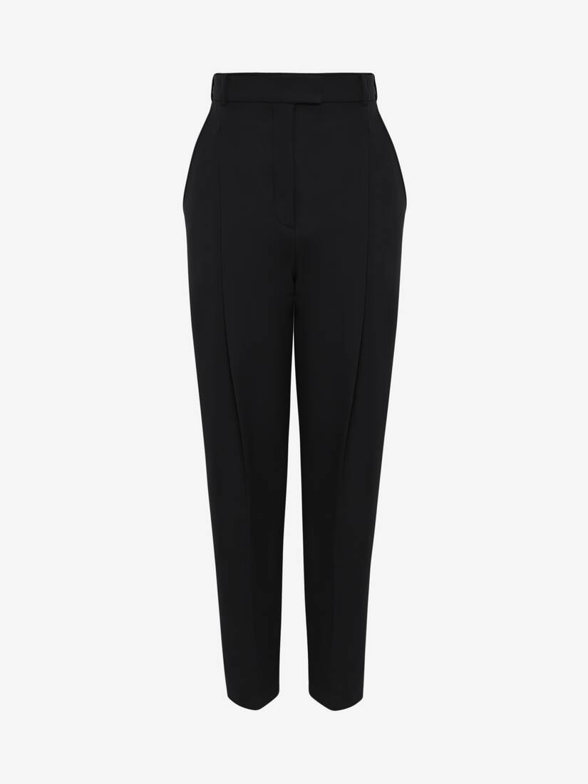 Tuxedo Peg Trouser in Black - 1